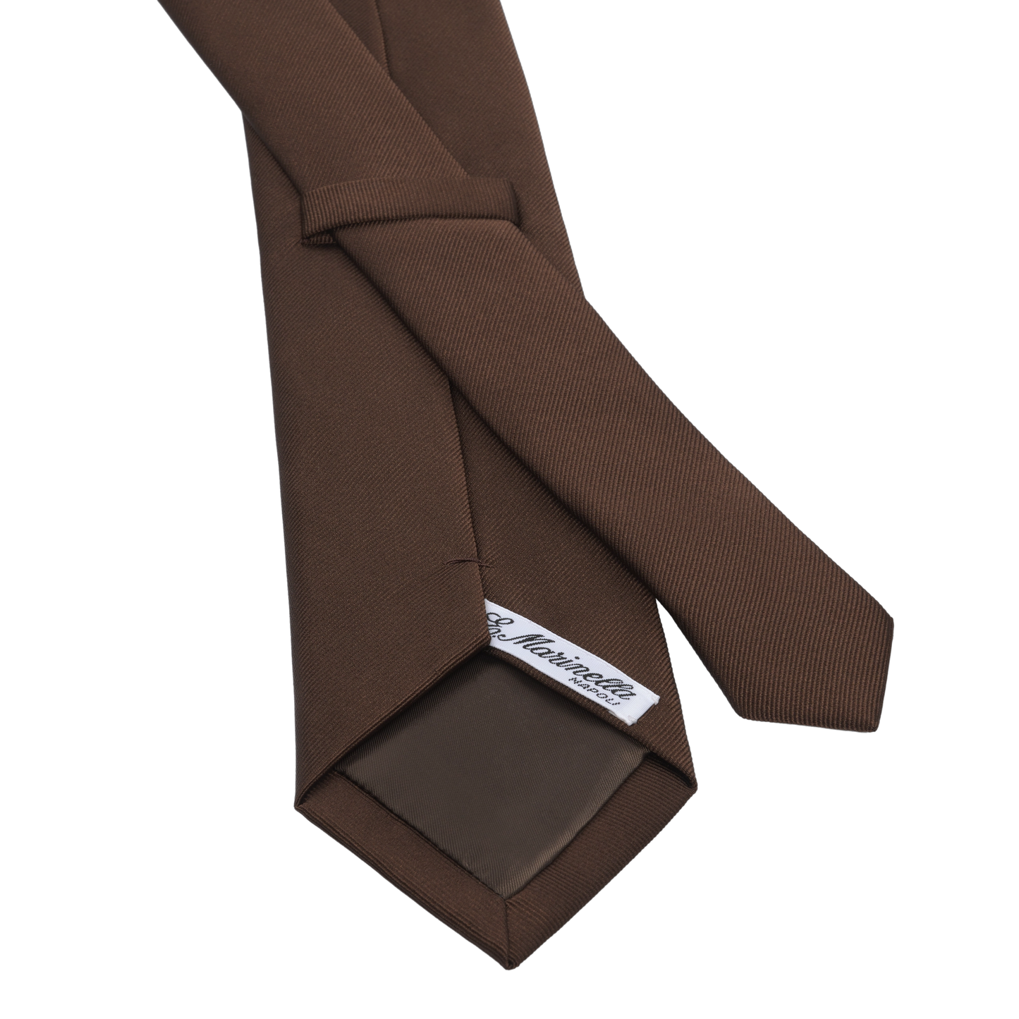 Plain Silk Tie in Moro Brown