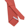 Flower Printed Silk Tie in Red