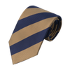 Regimental Silk Tie in Navy Blue and Golden Blue