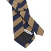 Regimental Silk Tie in Navy Blue and Golden Blue