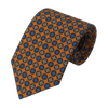 Printed Silk Tie in Orange