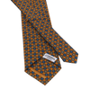 Printed Silk Tie in Orange