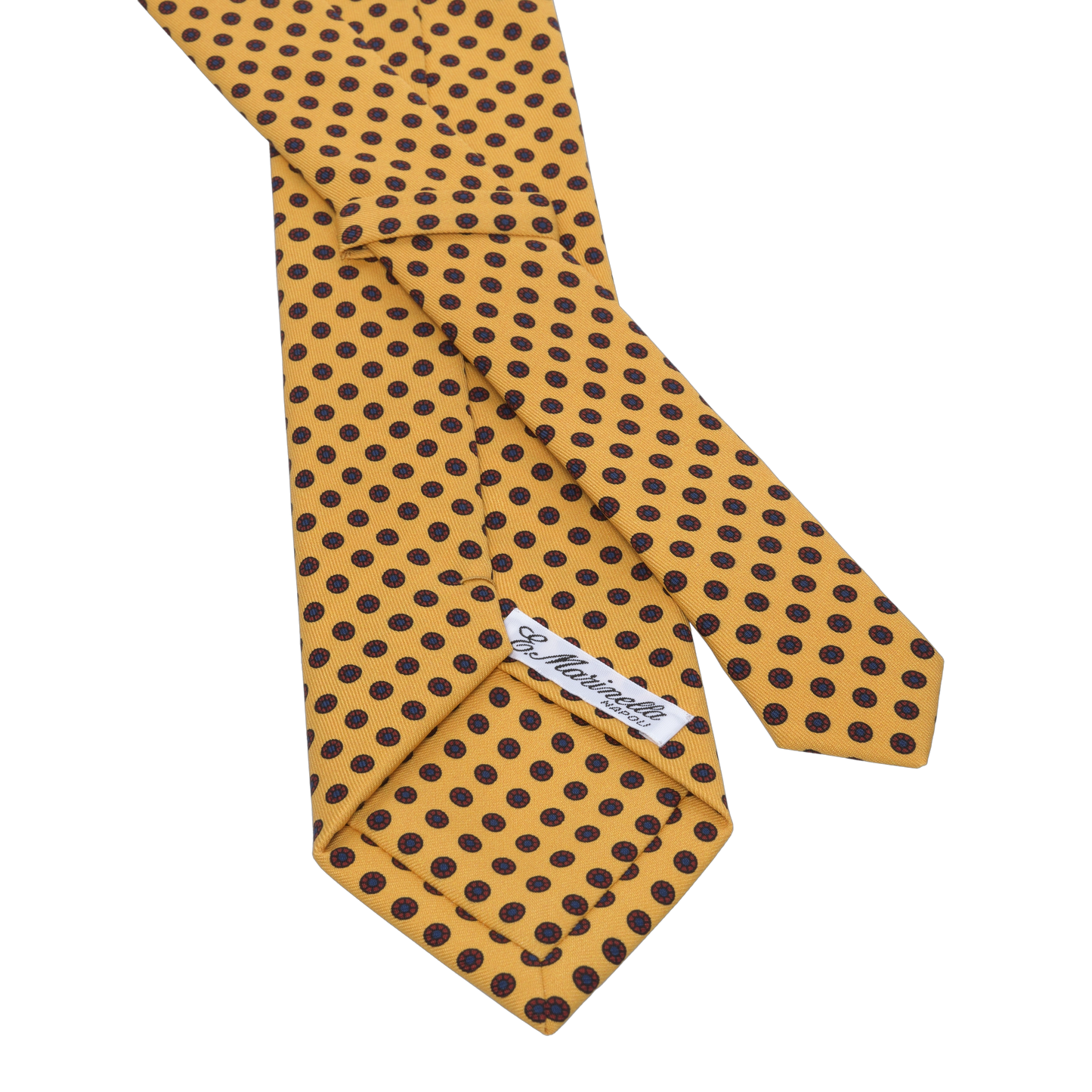 Printed Silk Tie in Yellow