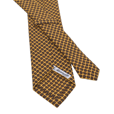 Paisley Printed Silk Tie in Yellow