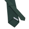 Flower Printed Silk Tie in Dark Green