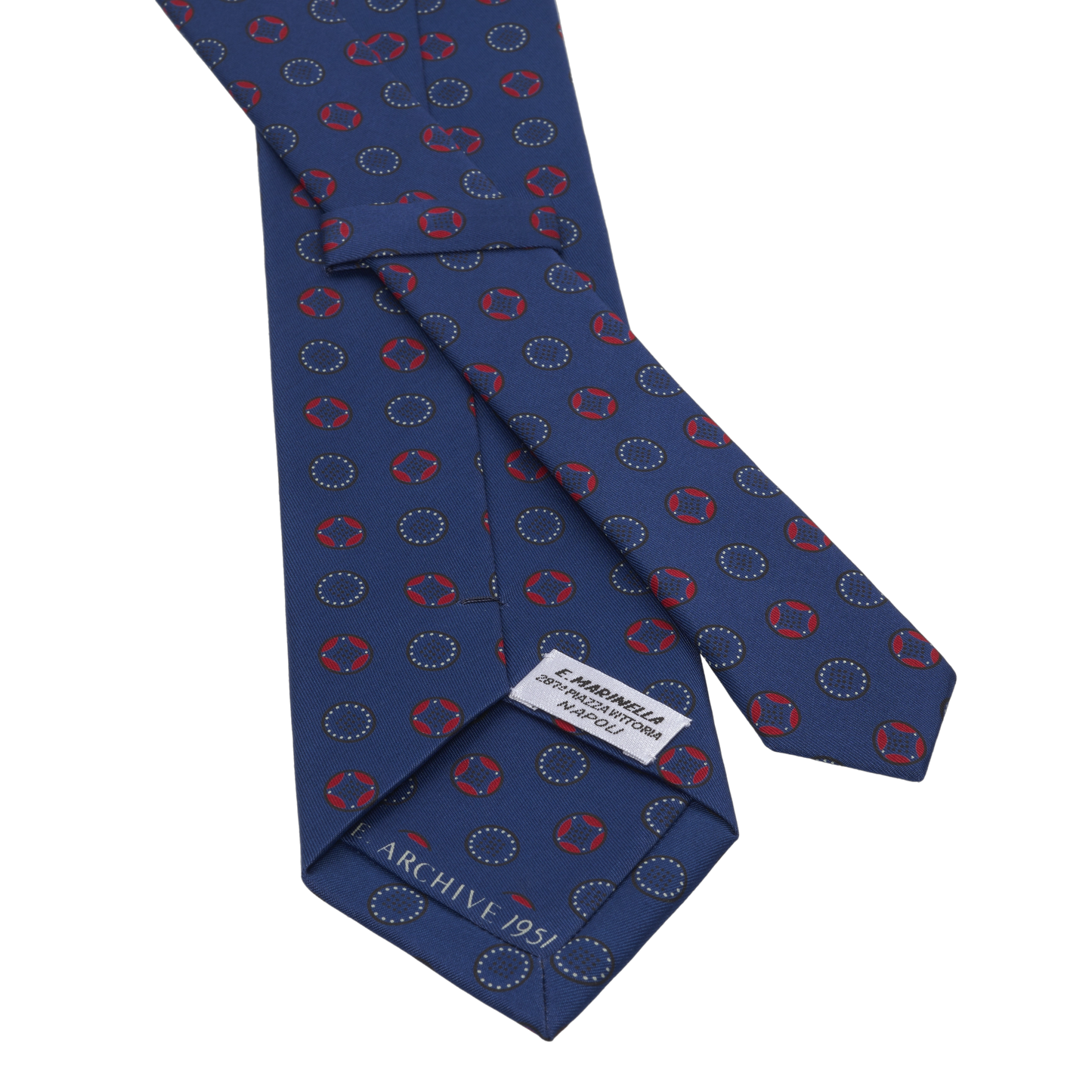 Blue Printed Silk Tie