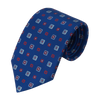 Printed Silk Tie in Royal Blue