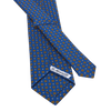 Flower Printed Silk Tie in Royal Blue