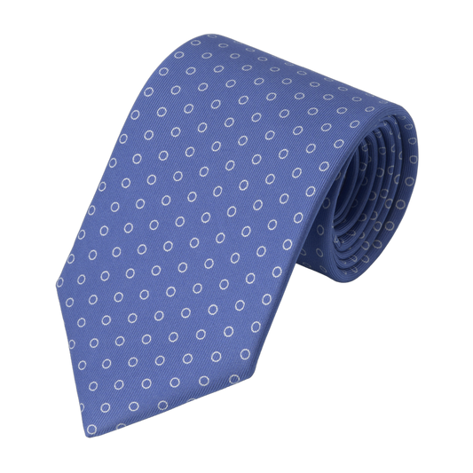 Light Blue Printed Silk Tie