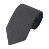 Herringbone Wool Tie in Dark Grey