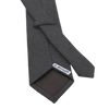 Herringbone Wool Tie in Dark Grey