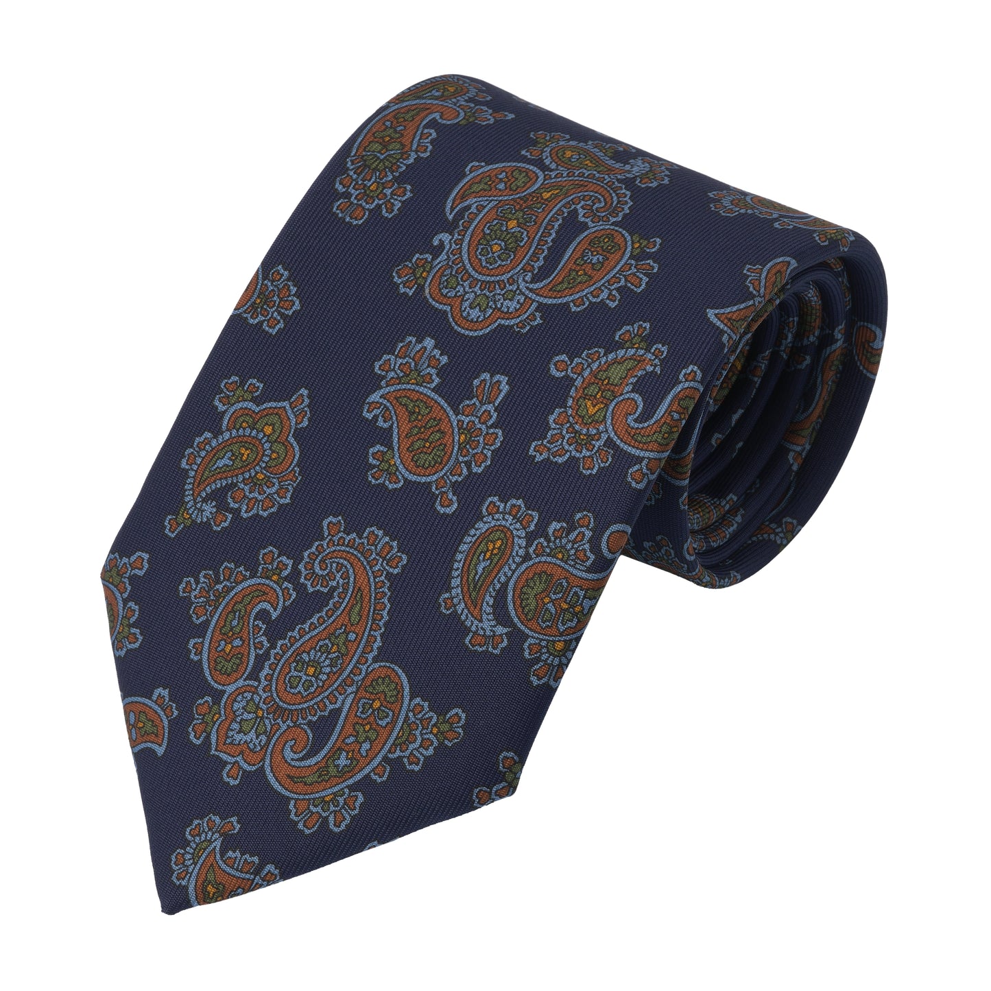 Dunkelblaue Krawatte mit Paisley-Print