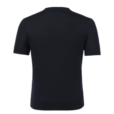 Cashmere-Silk T-Shirt Sweater in Night Blue