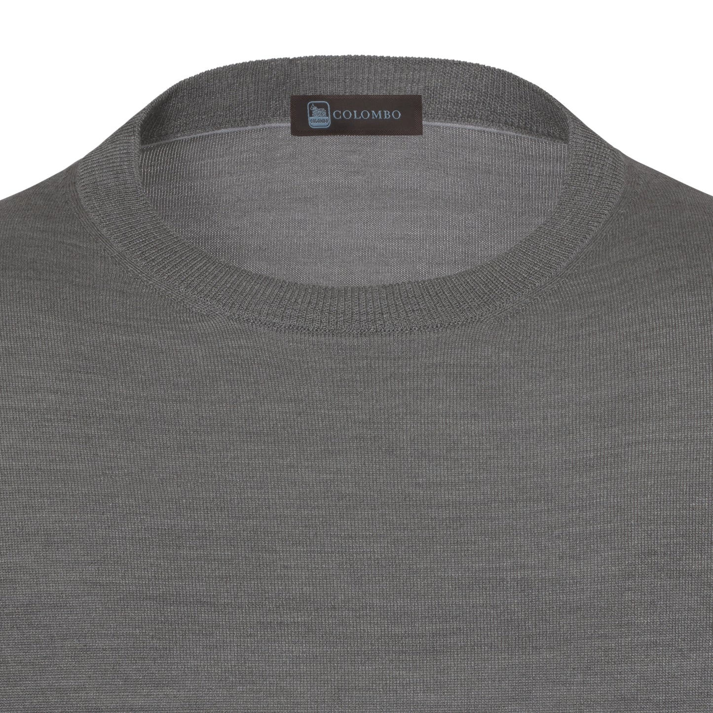 Silk T-Shirt Sweater in Grey Melange