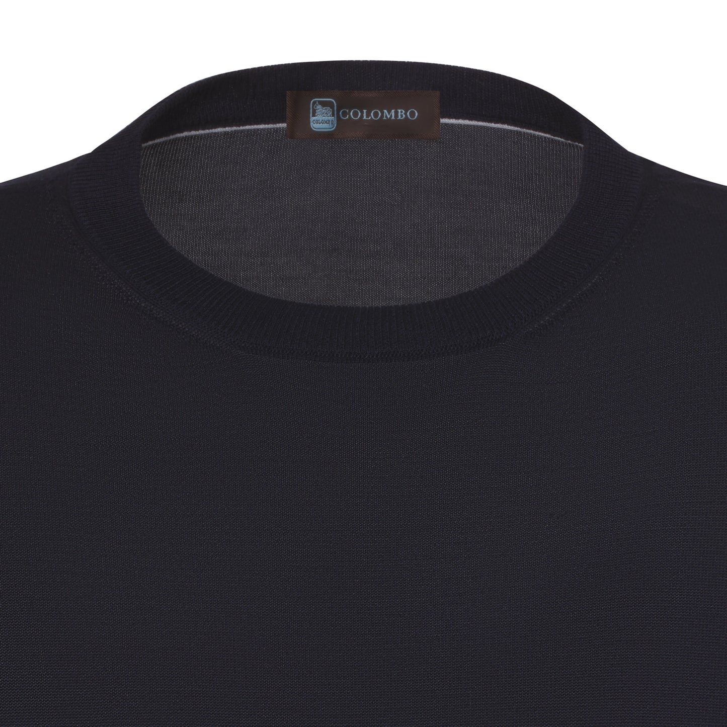 Seiden-T-Shirt-Pullover in Marineblau