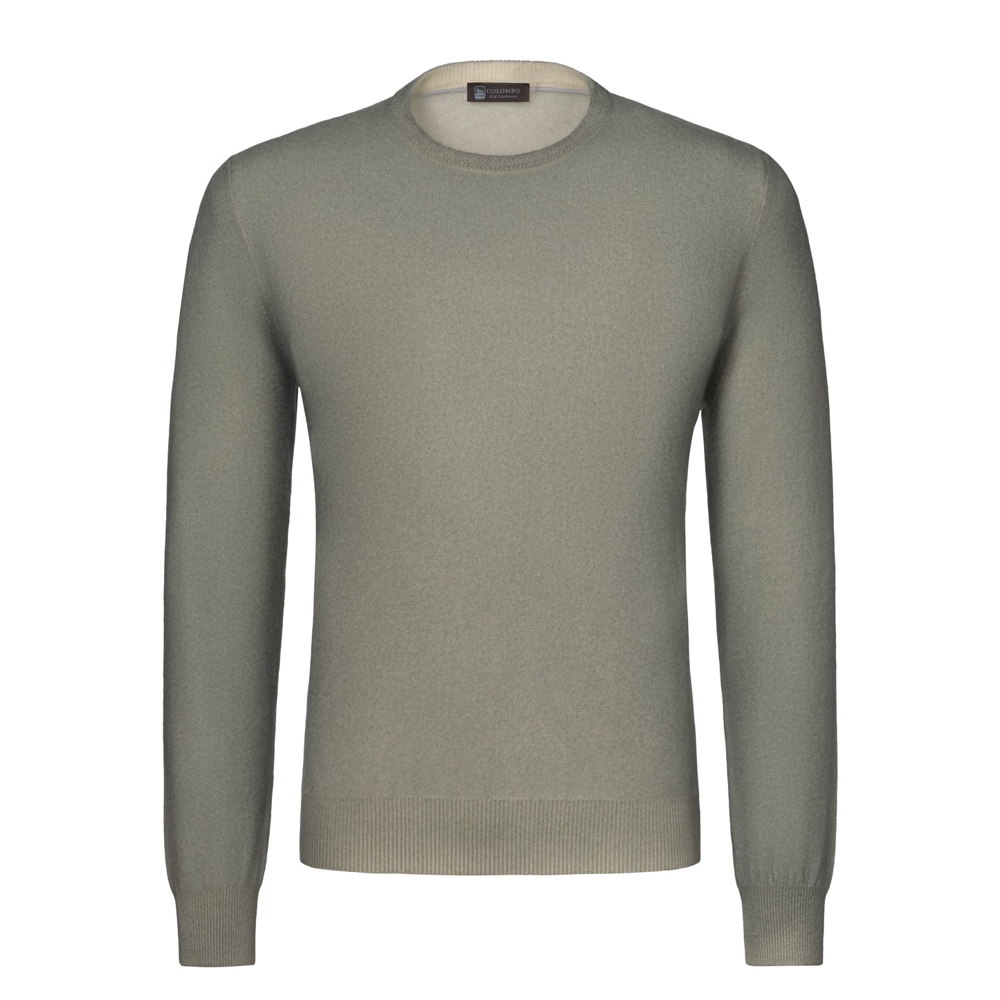 Cashmere Crew-Neck Pullover in Military Green