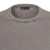 Crew-Neck Cashmere Pullover in Cool Grey