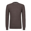 Cashmere and Silk-Blend Crew-Neck Pullover in Mink Brown