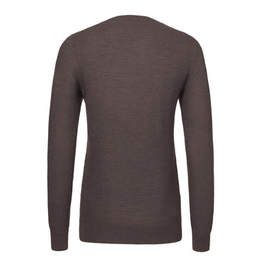 Cashmere and Silk-Blend Crew-Neck Pullover in Mink Brown