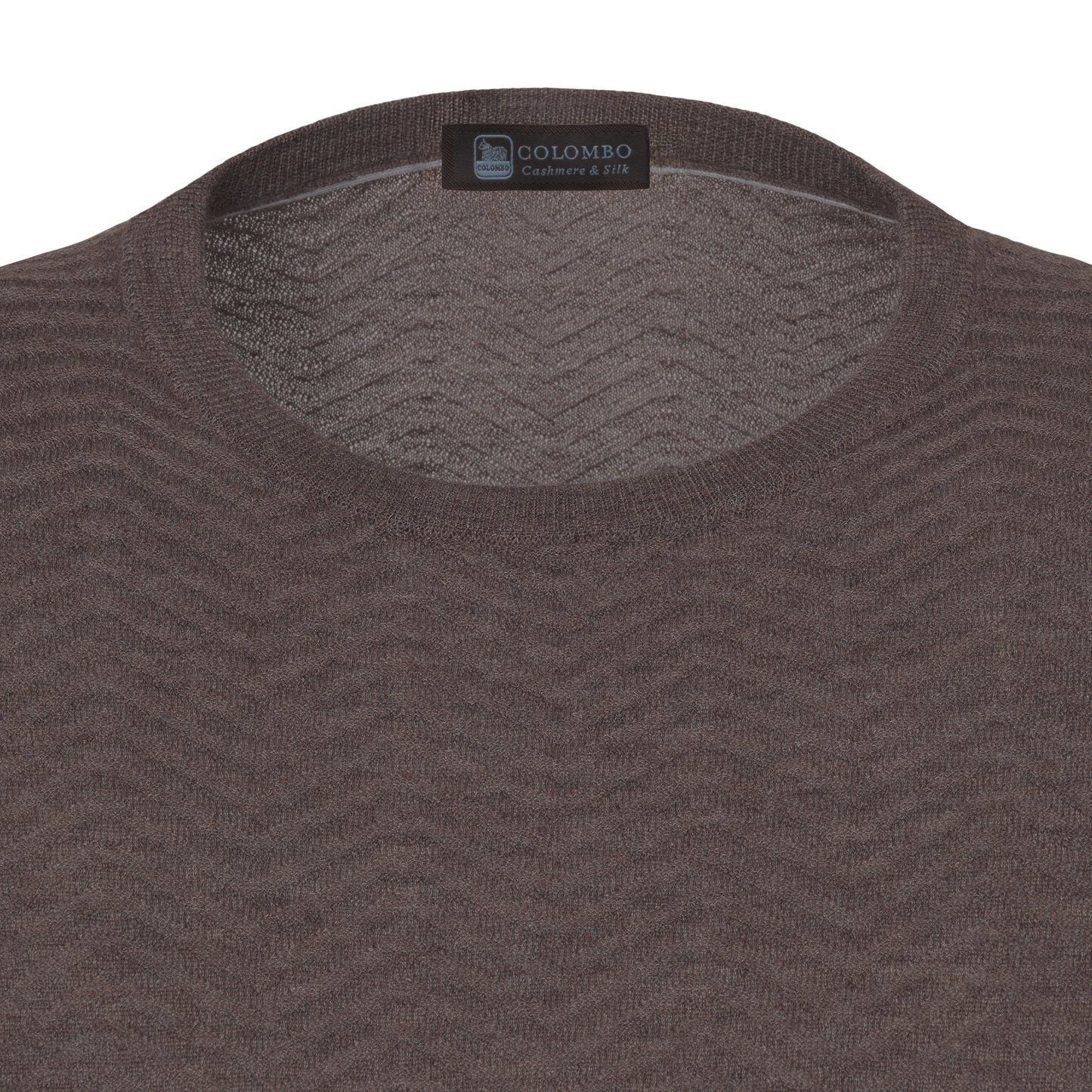 Cashmere and Silk-Blend Crew-Neck Pullover in Mink Brown