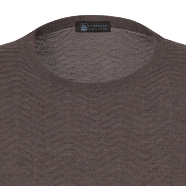 Cashmere and Silk-Blend Crew-Neck Pullover in Mink Brown