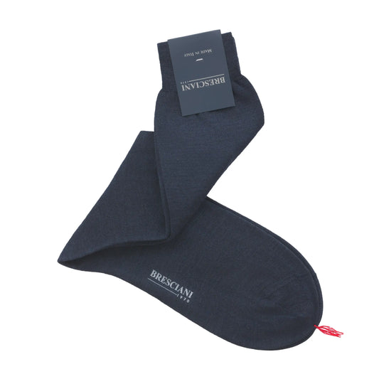 Wollsocken in Stahlblau