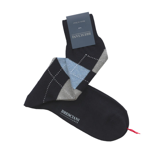 Argyle-Baumwollsocken in Blau