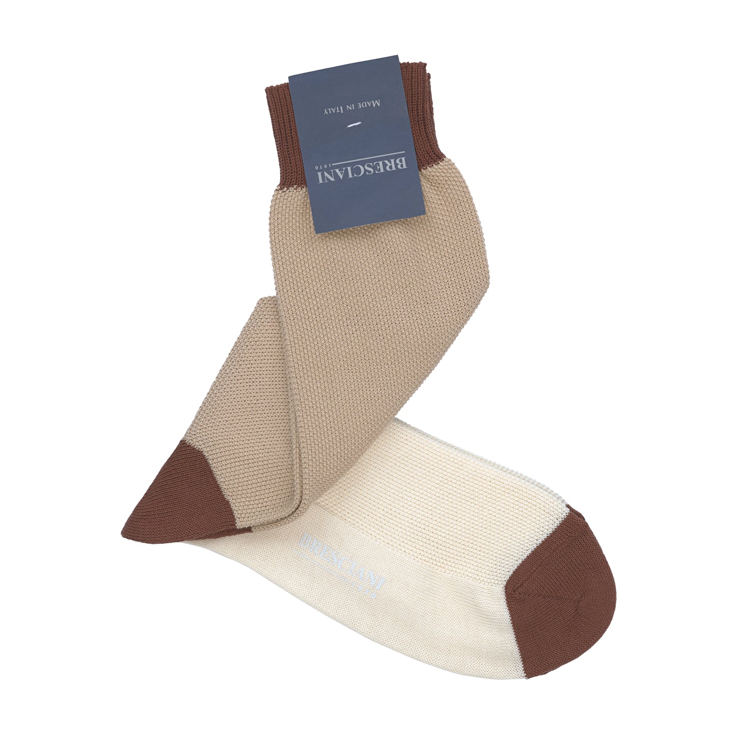 Baumwollsocken in Beige und Braun