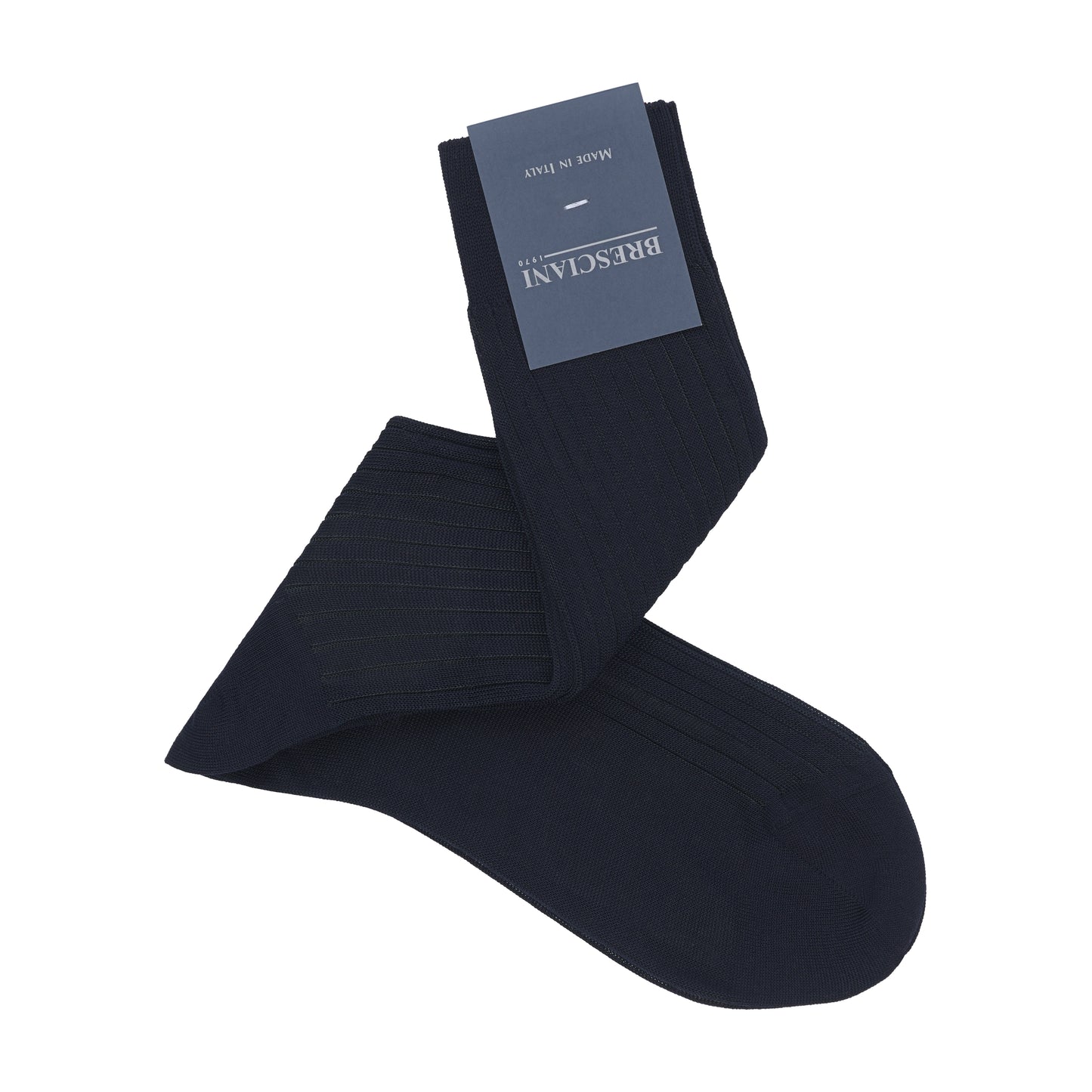 Ribbed Cotton Socks in Cosmos Blue