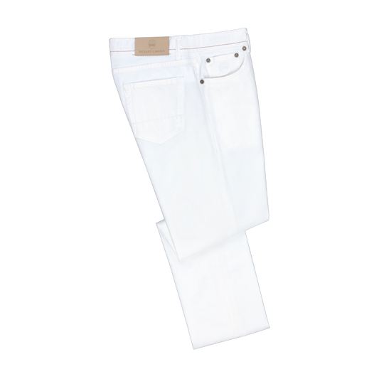 Slim-Fit Stretch-Cotton Jeans in White