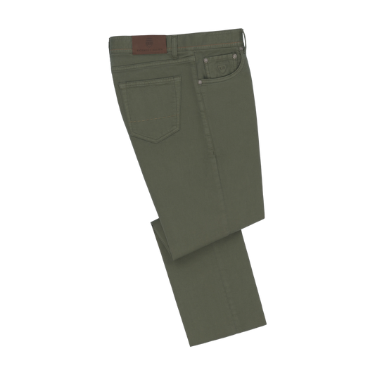 Slim-Fit Stretch-Cotton Jeans in Green