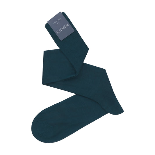 Cotton Long Socks in Teal