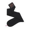 Ribbed Wool and Silk-Blend Long Socks in Black