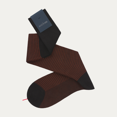 All-Monogram Long Cotton Socks in Brown