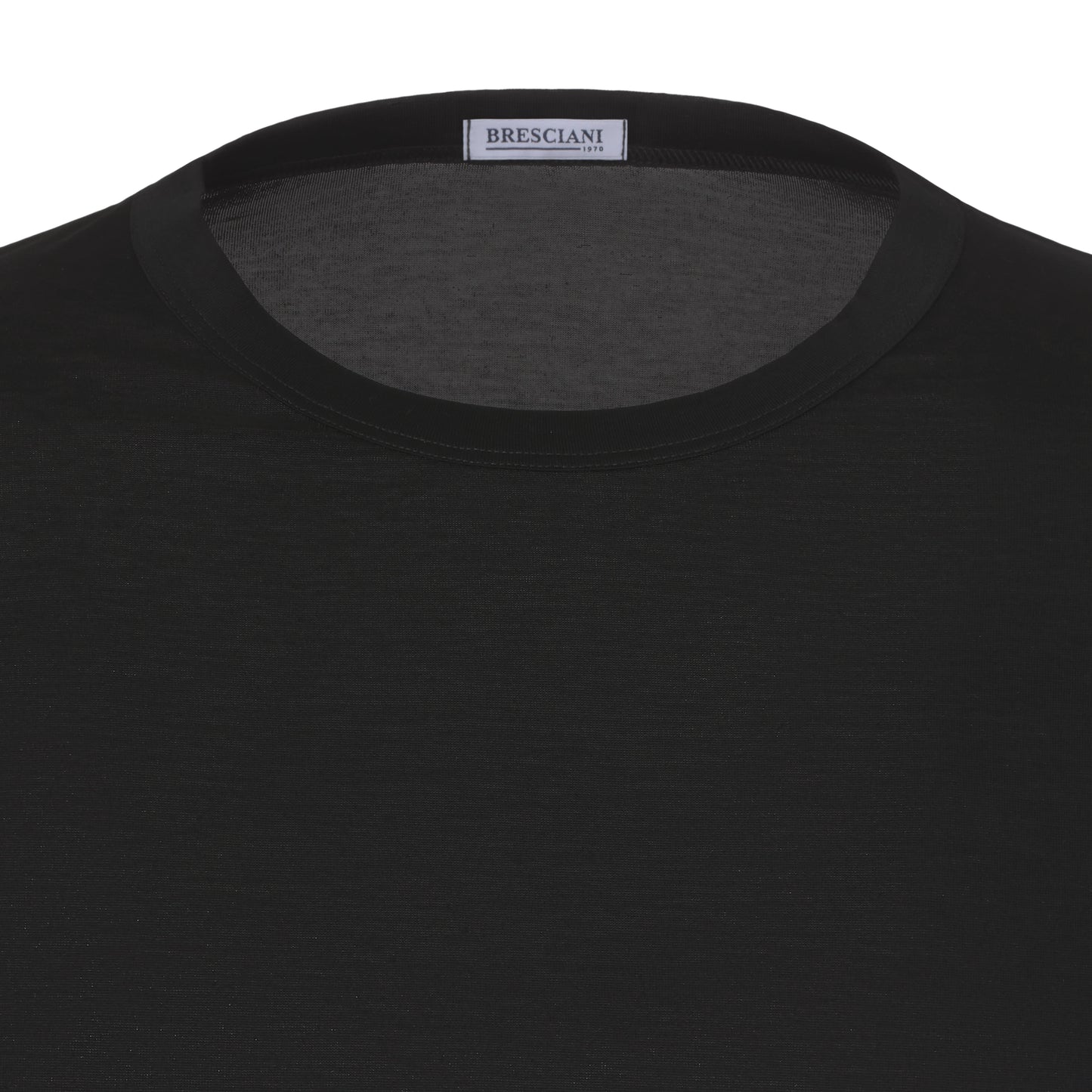 Baumwoll-T-Shirt mit Rundhalsausschnitt in Schwarz