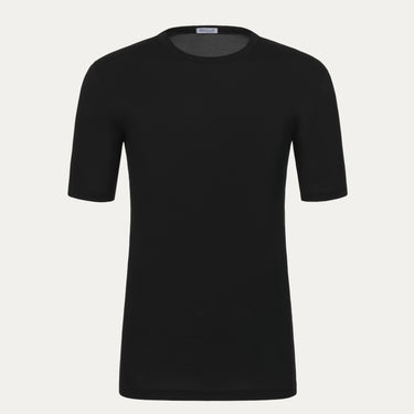 Cotton Crew-Neck T-Shirt in Black