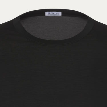 Cotton Crew-Neck T-Shirt in Black