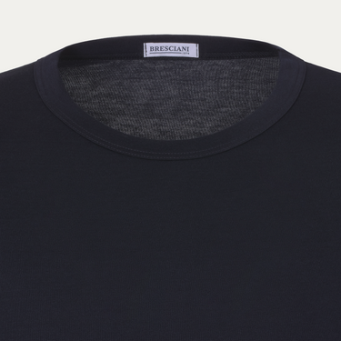 Cotton Crew-Neck T-Shirt in Blue