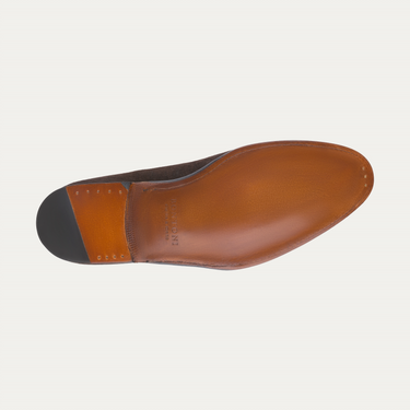 Bontoni «Magnifico» Suede Tassel Loafer in Dark Brown - SARTALE