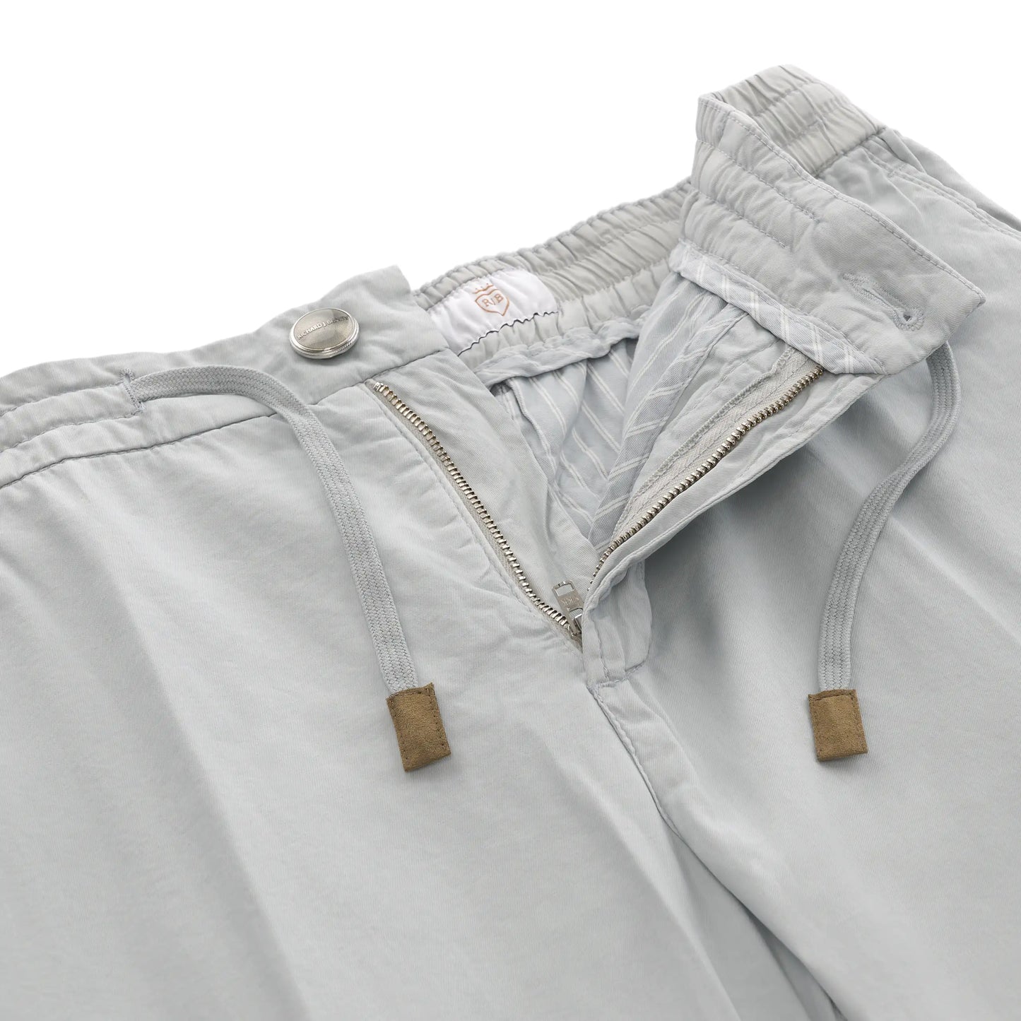 Cotton-Silk Blend Trousers in Grey