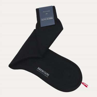 Sea Island Cotton Socks in Black