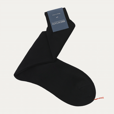 Cotton and Silk-Blend Socks in Black