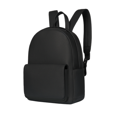 black leather backpack men minimal Michael Jonathan | Classic Backpack in Black