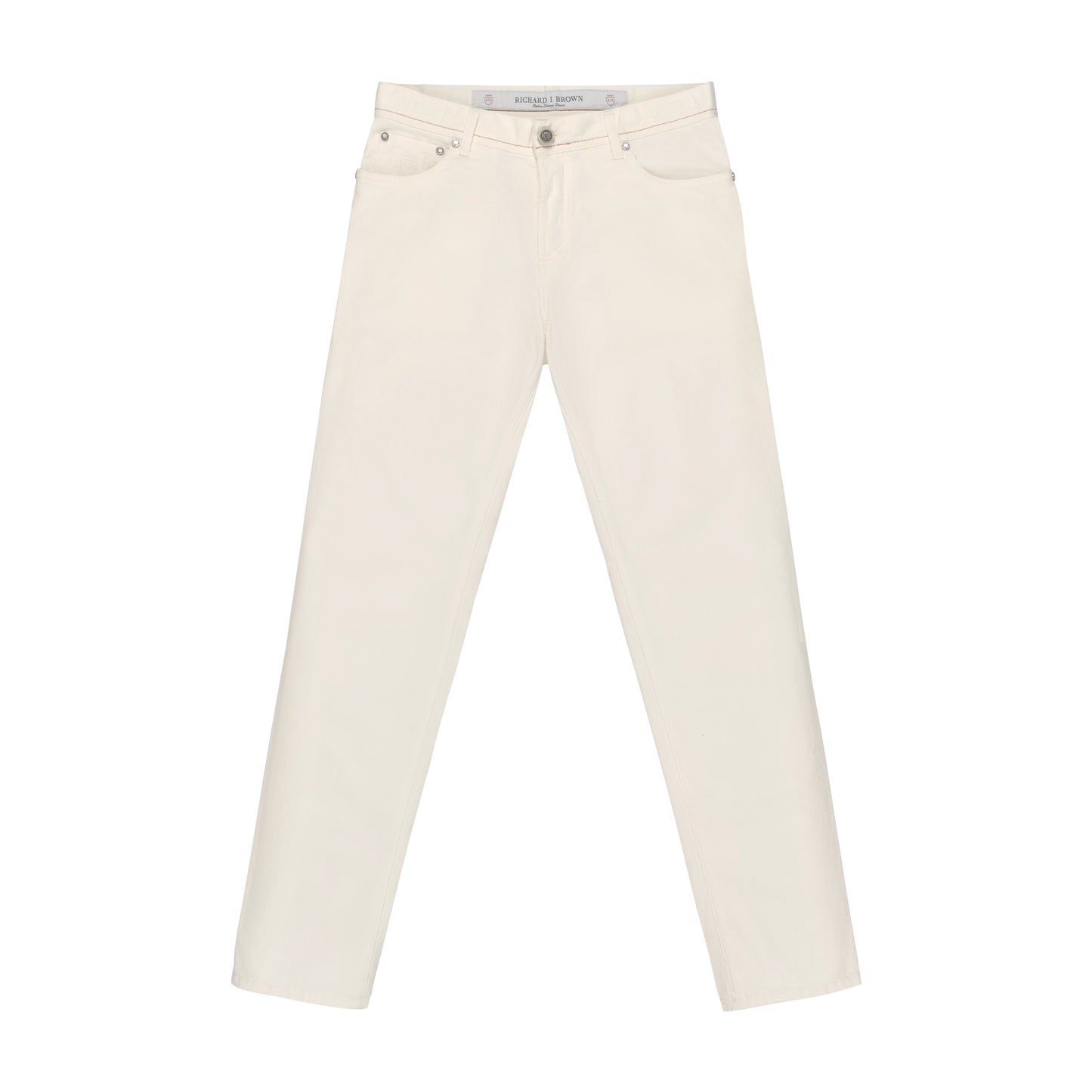 Slim-Fit Cotton Jeans in Milk White