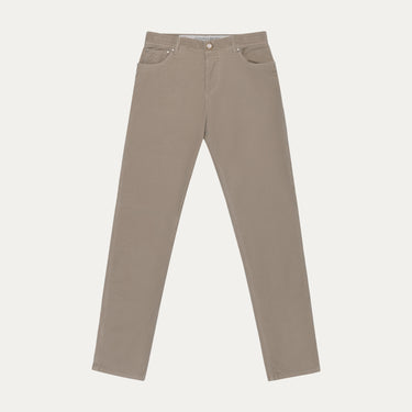 Corduroy Stretch-Cotton Jeans in Soft Greige