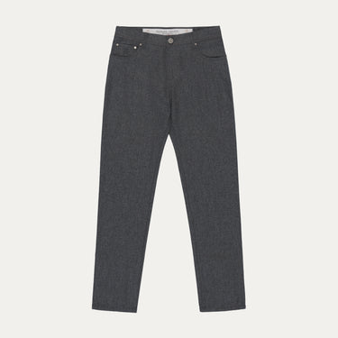 Slim-Fit Wool and Cashmere Jeans in Dark Grey Melange