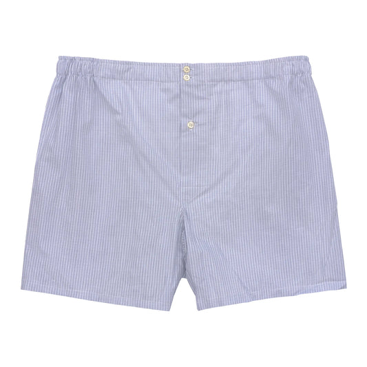 Striped Boxer Shorts in White and Blue