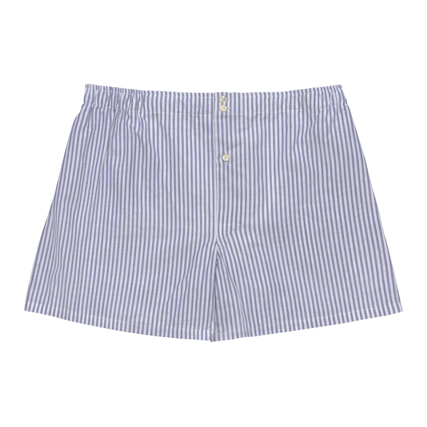 Striped White Boxer Shorts in Blue
