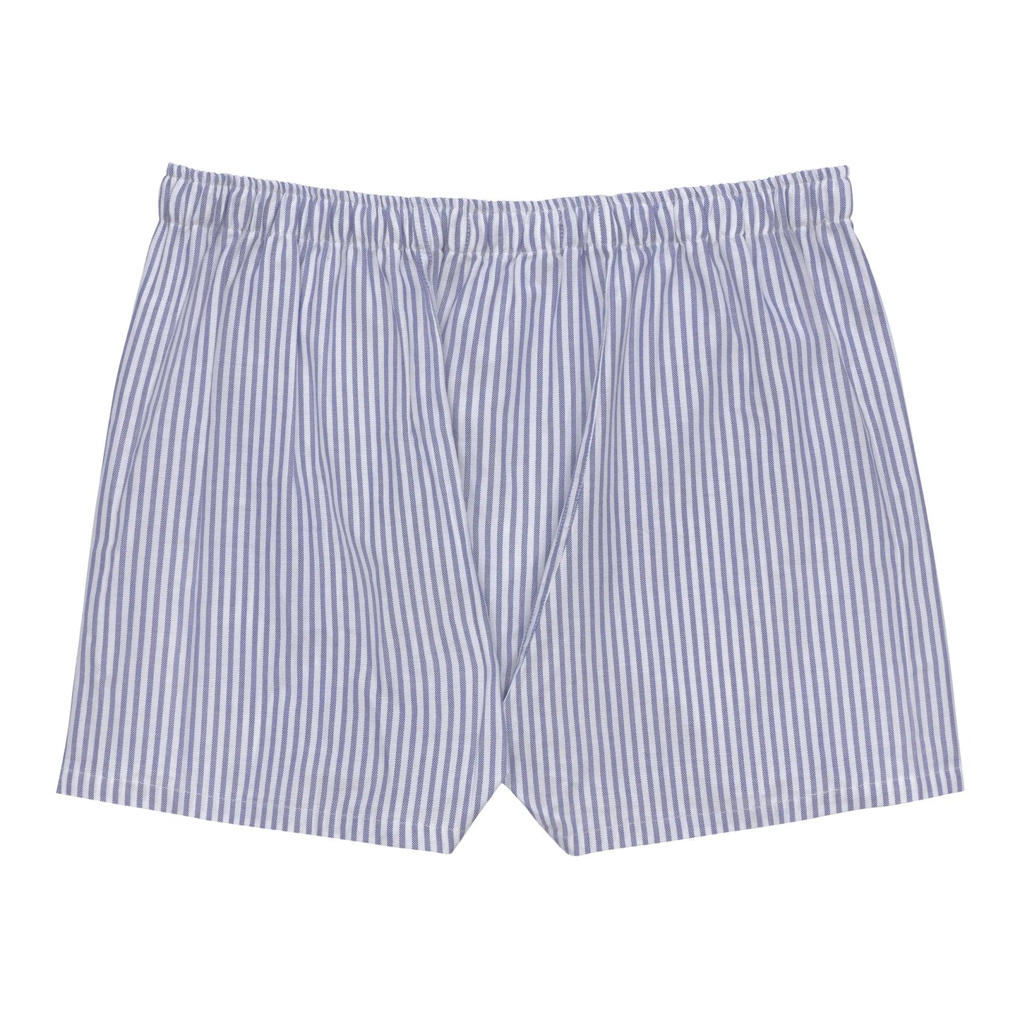 Striped White Boxer Shorts in Blue