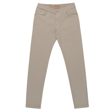 Slim-Fit Stretch-Cotton Jeans in Taupe